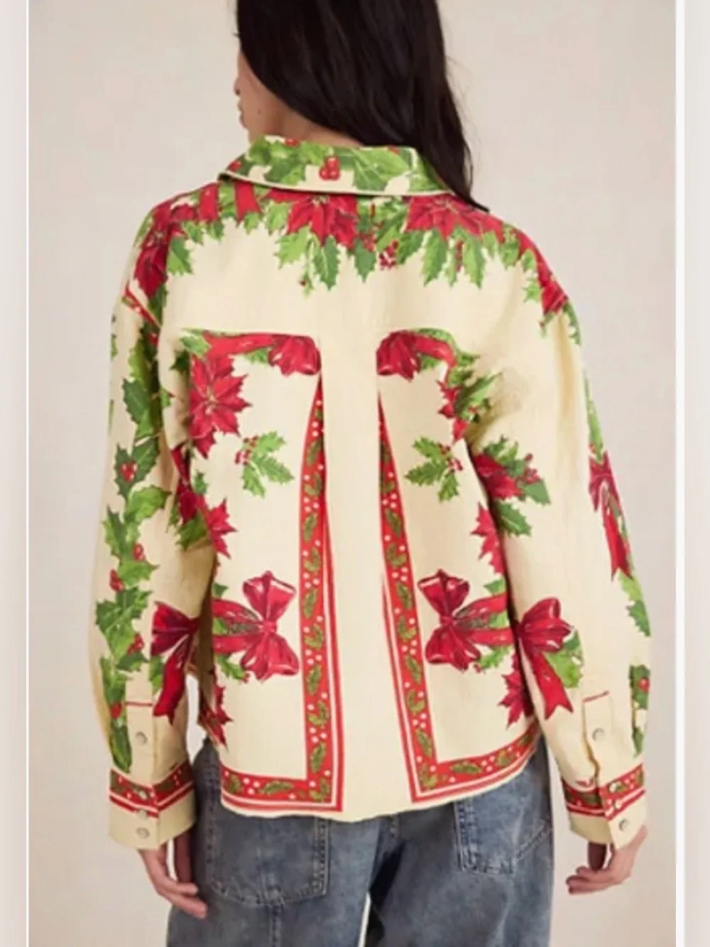 Free People We The Free Holiday Blooms Button Down Shirt